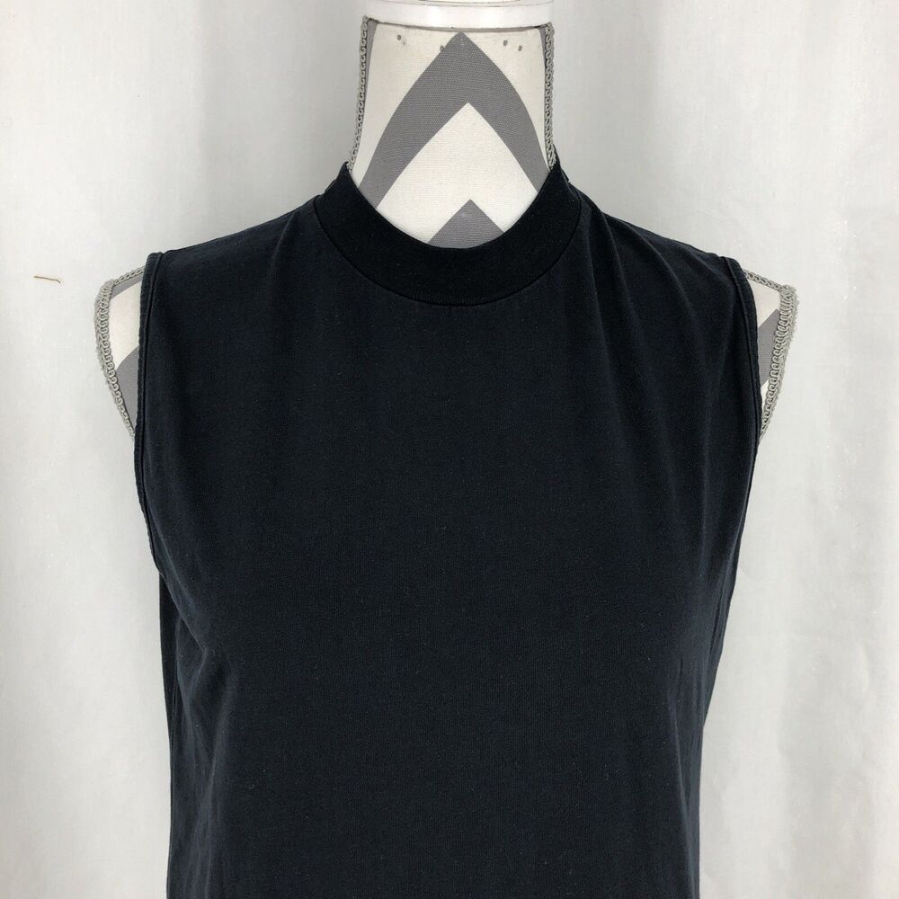 ASOS Band Mock Neck Bodycon Deep Cut Open Back Midi Dress Black 05697748 Sz 2